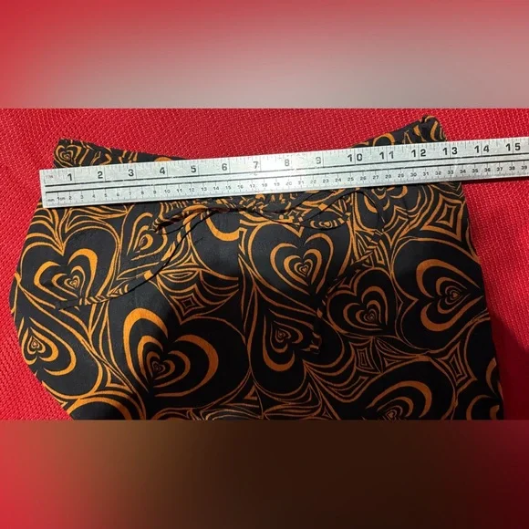 Lisa Says Gah Heart Patterned Pantsuit - Black and Orange - Picture 11 of 13